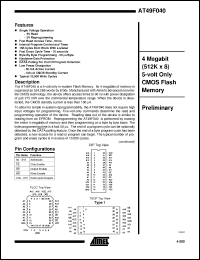 Click here to download AT49F040-12TC Datasheet