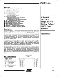 Click here to download AT29BV040A-25 Datasheet