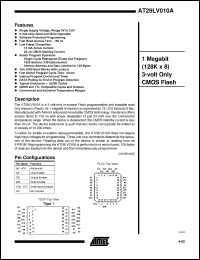 Click here to download AT29LV010A-20JC Datasheet
