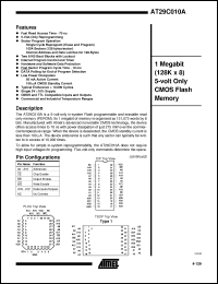 Click here to download AT29C010A-12TC Datasheet