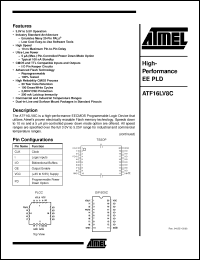 Click here to download ATF16LV8 Datasheet