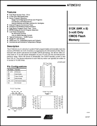 Click here to download AT29C512-70TC Datasheet