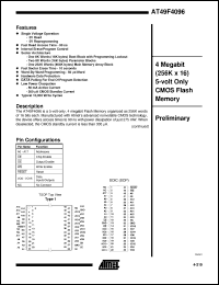Click here to download AT49F4096-12RC Datasheet