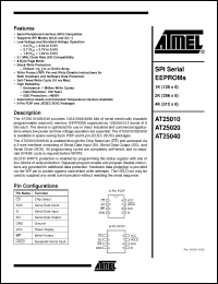 Click here to download AT25040-10SI-1.8 Datasheet