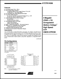 Click here to download AT27BV4096-12JC Datasheet