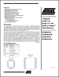 Click here to download AT49HLV010-90TI Datasheet