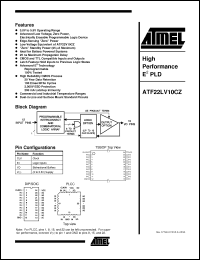 Click here to download ATF22LV10 Datasheet