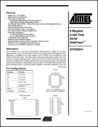 Click here to download AT45D041-TC Datasheet