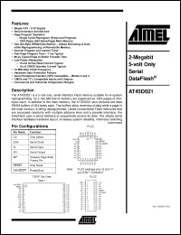 Click here to download AT45D021 Datasheet