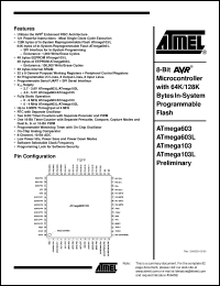 Click here to download ATmega103-6AI Datasheet