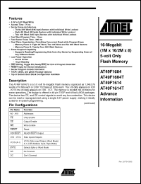 Click here to download AT49F1614T-90CC Datasheet