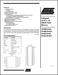 Click here to download AT49LV8192T-12RC Datasheet