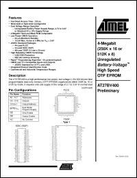 Click here to download AT27BV400-12JC Datasheet