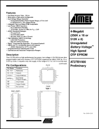 Click here to download AT27BV400 Datasheet