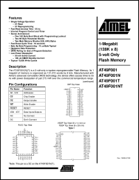 Click here to download AT49F001T-90TC Datasheet