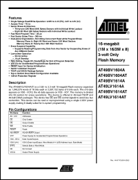 Click here to download AT49BV1614AT-70CI Datasheet