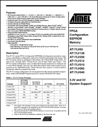 Click here to download AT17LV010-10CC Datasheet