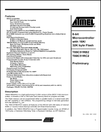 Click here to download T89C51RB2-3 Datasheet