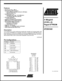 Click here to download AT28C040-20LC Datasheet