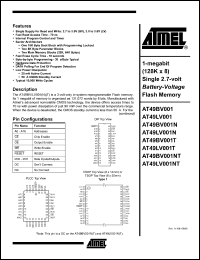 Click here to download AT49BV-LV001 Datasheet