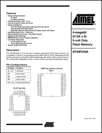Click here to download AT49F040A-55TI Datasheet