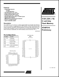 Click here to download AT49F516 Datasheet