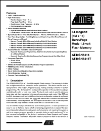 Click here to download AT49SN6416T-70CI Datasheet