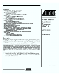 Click here to download AT75C221-Q208 Datasheet