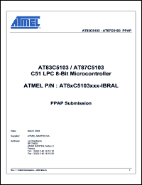 Click here to download AT87C5103 Datasheet