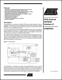 Click here to download AT88RF001 Datasheet