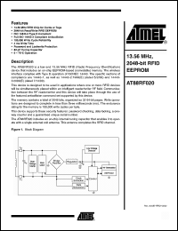 Click here to download AT88RF020-WC-10 Datasheet