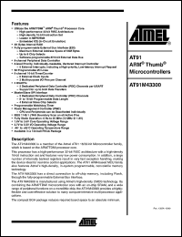 Click here to download AT91M43300-12CI-1.8 Datasheet