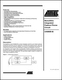 Click here to download U4089B-MFNG3 Datasheet