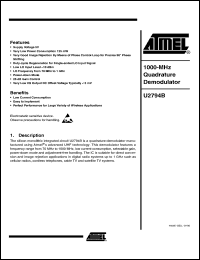 Click here to download U2794B-NFSG3 Datasheet