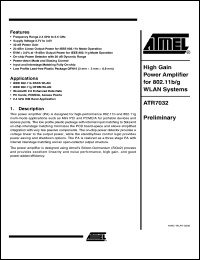 Click here to download ATR7032-PVQW Datasheet