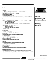 Click here to download AT90SC25672RT Datasheet