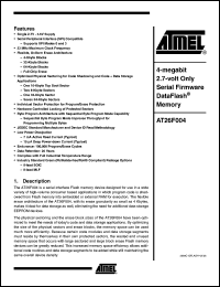 Click here to download AT26F004-MU Datasheet