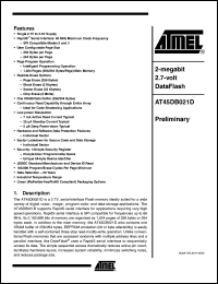 Click here to download AT45DB021D-SSU Datasheet