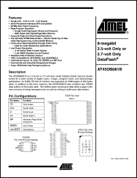 Click here to download AT45DB081B-CU Datasheet