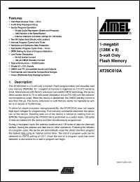 Click here to download AT29C010A-90TU Datasheet