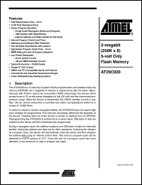 Click here to download AT29C020-70JC Datasheet