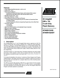 Click here to download AT49BV320DT-70TU Datasheet