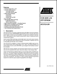 Click here to download AT27C512R-70PA Datasheet