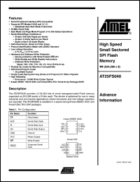 Click here to download AT25FS040 Datasheet