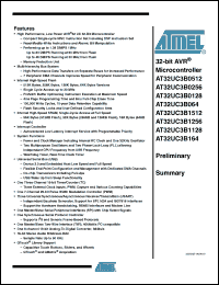 Click here to download AT32UC3B1512-Z1UT Datasheet