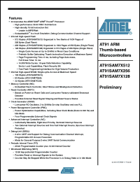 Click here to download AT91SAM7X256-CU Datasheet