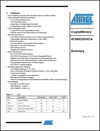 Click here to download AT88SC0204CA-TU Datasheet