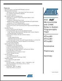 Click here to download ATTINY861-ESMZ Datasheet