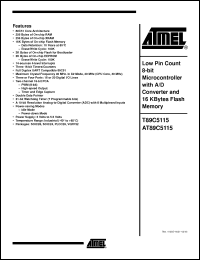 Click here to download AT89C5115 Datasheet