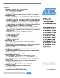 Click here to download AT91SAM7S512-AU Datasheet